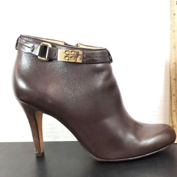 Coach Biancca Brown Leather Ankle Boots - Size 7 - Picture 1 of 7